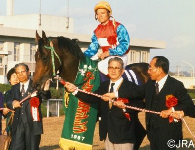 1987（昭和62）年の第４回マイルチャンピオンシップの勝ち馬ニッポーテイオー